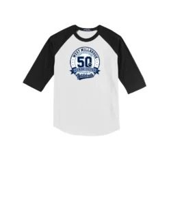 WMMS 50 Year Logo Youth Baseball Tee