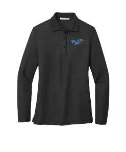 WMMS Scratch Embroidery Ladies Long Sleeve Polo
