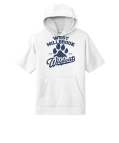 West Millbrook Middle EST Logo Adult Short Sleeve Hoodie