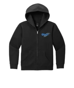 WMMS Scratch Embroidery Youth Full Zip Hoodie