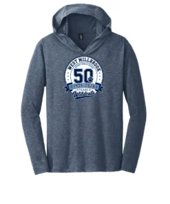 WMMS 50 Year Logo Adult Long Sleeve Hooded Tee