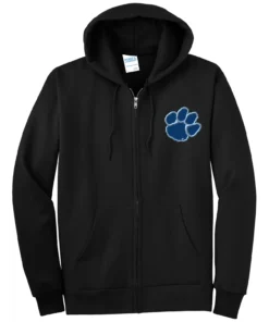 WMMS Paw Embroidery Tall Full Zip Hoodie