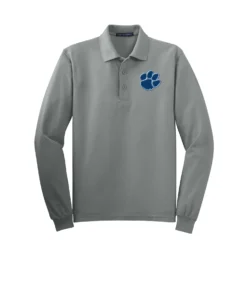 WMMS Paw Embroidery Tall Long Sleeve Polo