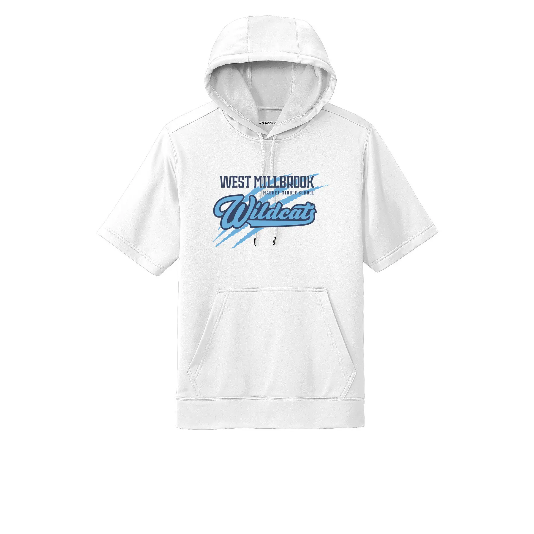 WMMS Wildcat Scratch Adult Short Sleeve Hoodie - Image 1