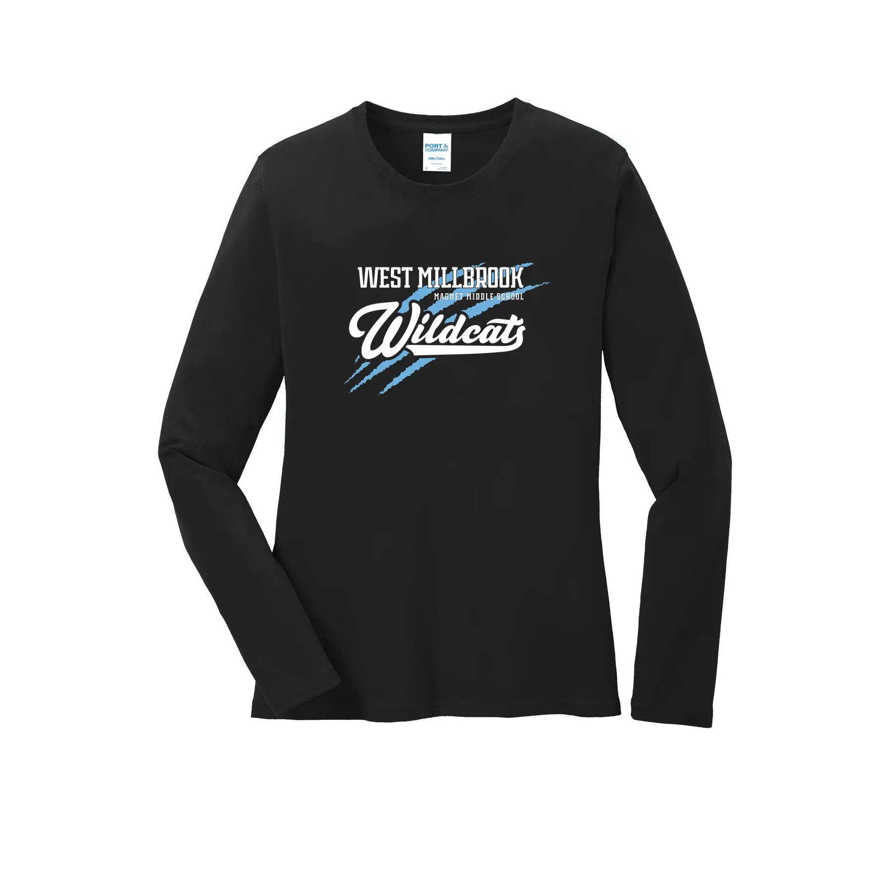 WMMS Wildcat Scratch Ladies Long Sleeves - Image 1